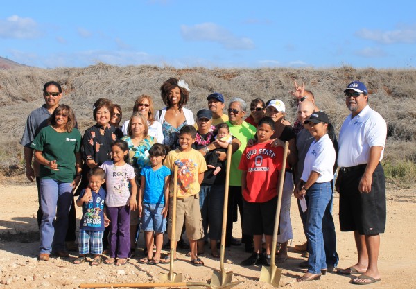 KĀNEHILI, O’AHU -- The Heanu & Mahoe families joined Habitat for Humanity Leeward O’ahu and the Department of Hawaiian Home Lands at a groundbreaking ceremony for their future homes in the Hawaiian homestead community of Kānehili, O’ahu, this past Saturday.